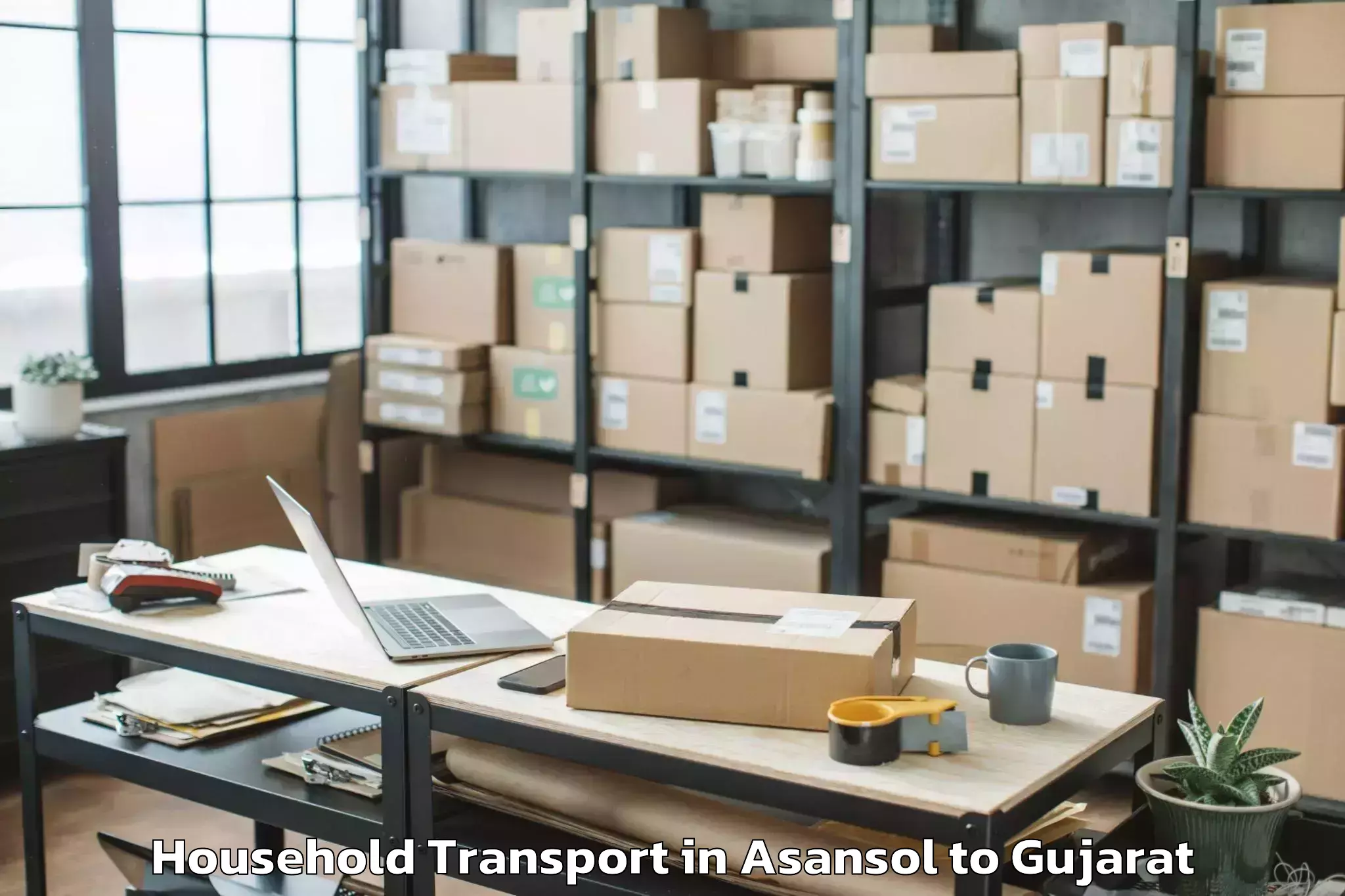 Get Asansol to Sarkhej Household Transport